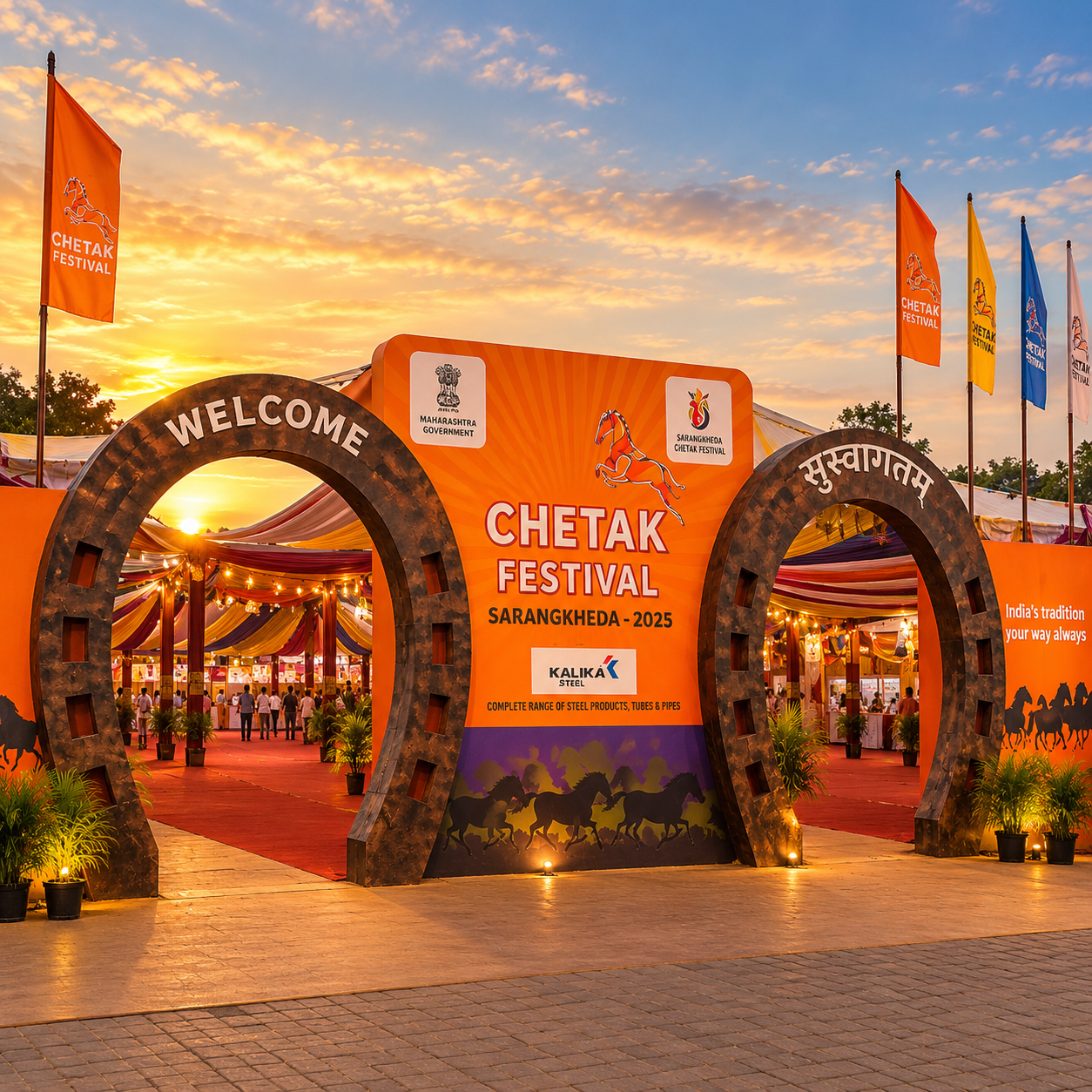 Chetak Festival, Sarangkheda — Entrance